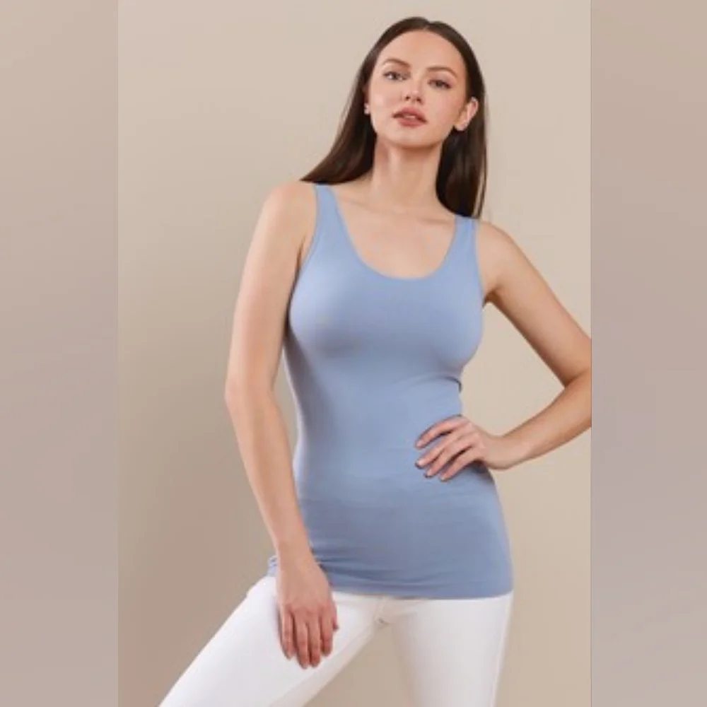 Blue Revercible Tank Top - Picture 2 of 5